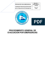 Procedimiento General para Evacuacion