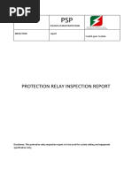 Protection Relay Inspection Report