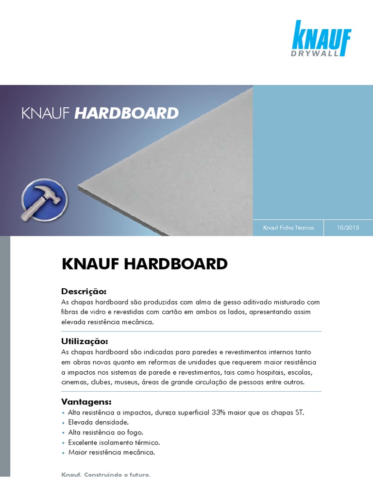 11 Hardboard Knauf 2016 Download grátis PDF Engenharia Civil