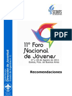 11º FNJ - Recomendaciones