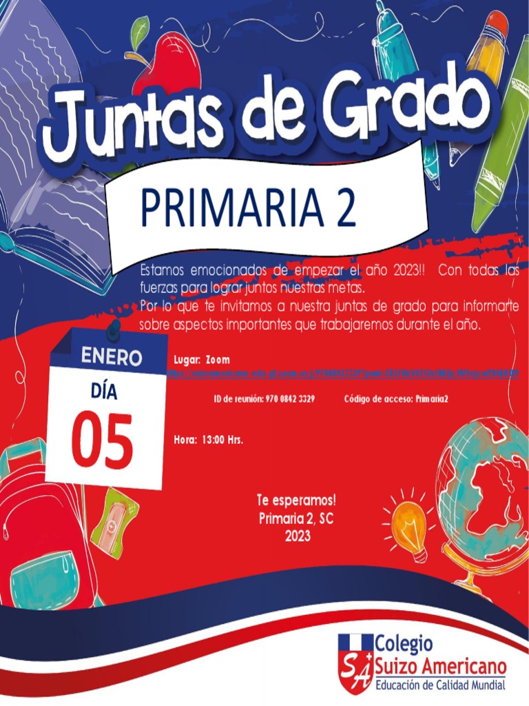 Invitación Junta de Grado Primaria 2 2023 PDF