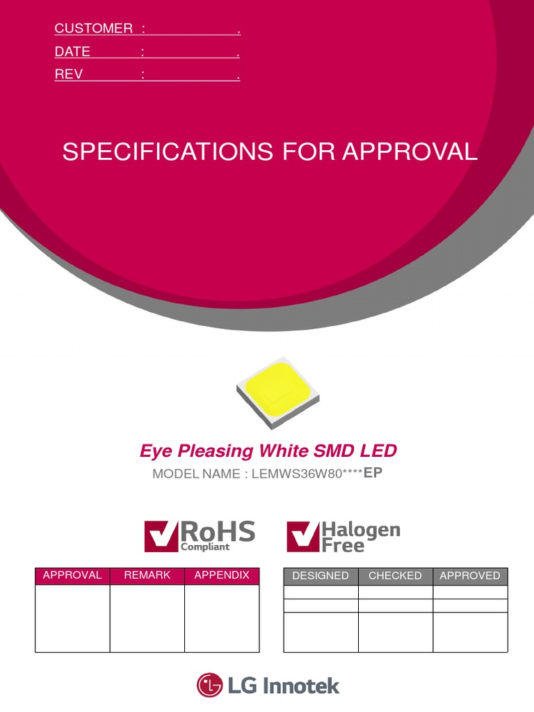 3030 SMD LED Specifications Document | PDF | Light Emitting Diode ...