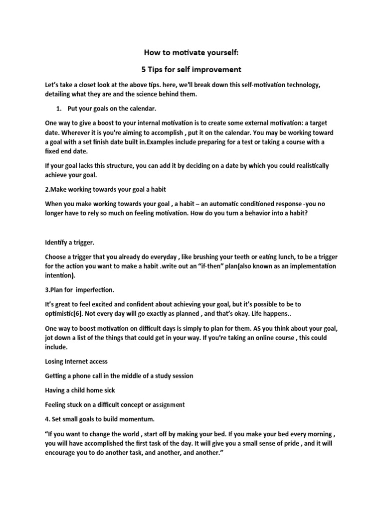 how-to-motivate-yourself-5-tips-for-self-improvement-pdf-goal-habits