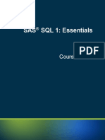 SAS SQL - Course Notes PDF