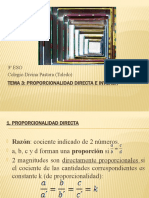 3º ESO Colegio Divina Pastora (Toledo) : Tema 3: Proporcionalidad Directa E Inversa
