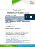 Guia de Actividades y Rúbrica de Evaluación - Fase 2 - Ciclo Hidrológico, Geología y Geomorfología de Las Aguas Subterráneas