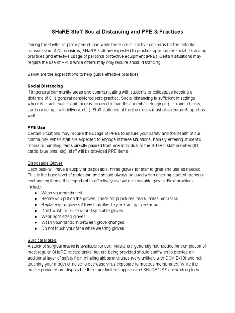 Desk Staff PPP 1 PDF Personal Protective Equipment Health Sciences