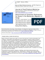 2014 - Gyau Et Al - Consumer Preferences For Honey in DRC - OA PDF