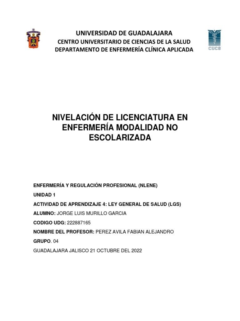 Ley General de Salud (LGS | PDF | Cuidado de la salud | Trabajo Social
