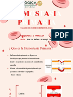 Hemostasia primaria: tapón plaquetario y adhesión