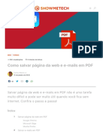 Como salvar páginas e e-mails em PDF