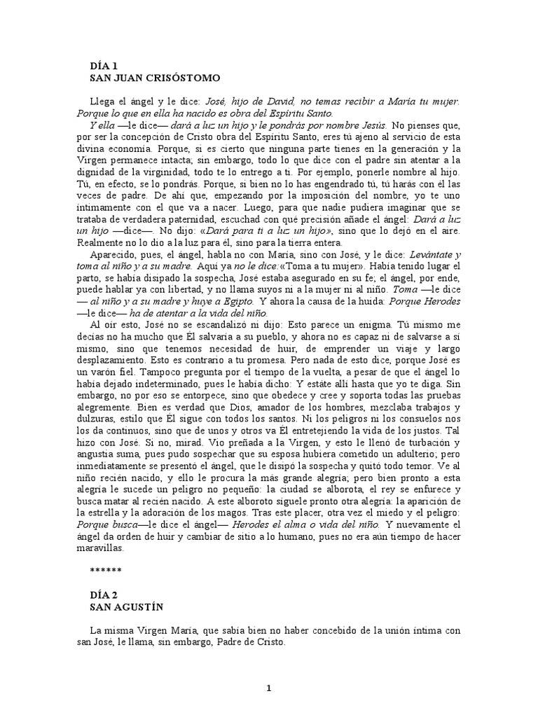 Mes de San Jose | PDF | María, madre de Jesús | San José