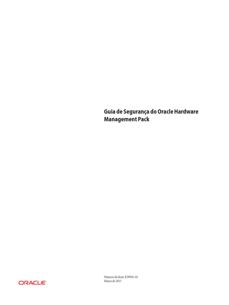 Guia de Segurança Do Oracle Hardware Management Pack PDF PDF Rede