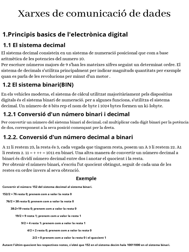 Xarxes de Comunicació de Dades | PDF