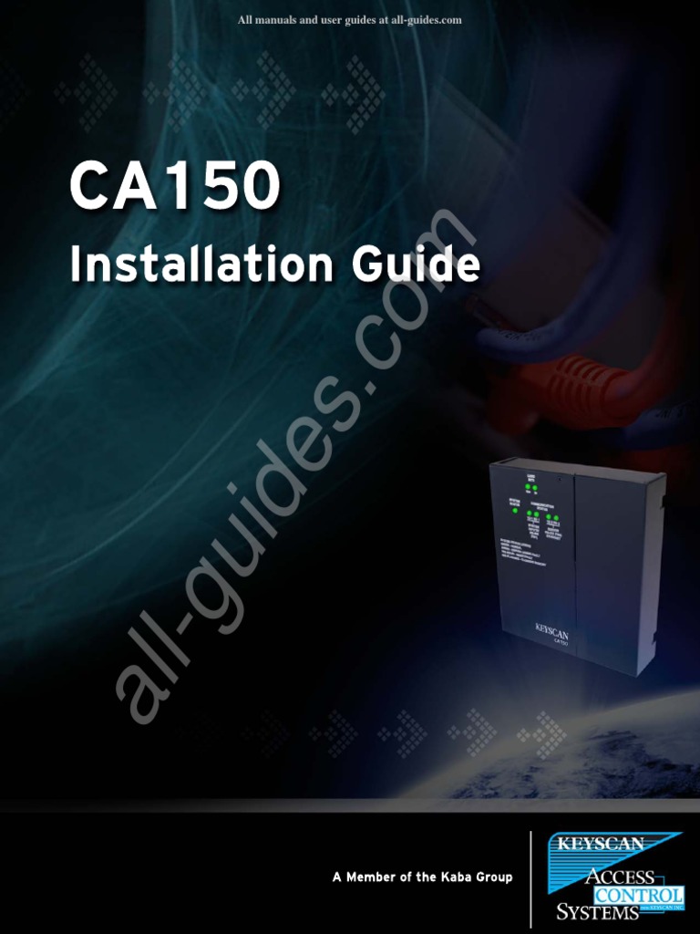 Keyscan Ca150 Installation Manual 113 PDF Computer Network Access