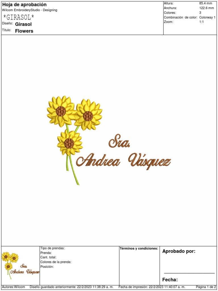 Girasol Print | PDF