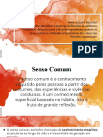 Conceito de Senso Comum, Senso Crítico e Filosofia