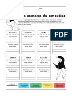 Registro semanal de emoções e zona de bem-estar