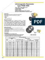 Electromagnetic Flowmeter PEM-1000 Technical Specifications