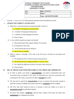 Central University of Ecuador assessment course questionnaire