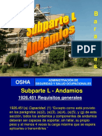 OSHA Subparte L Andamios