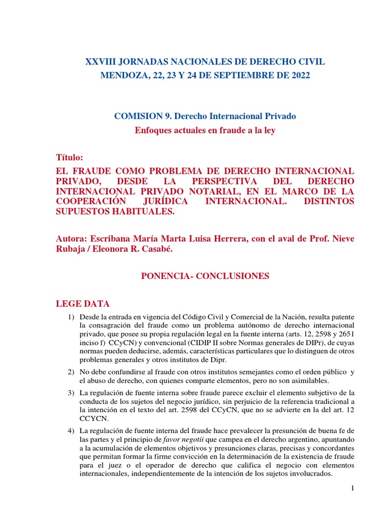 Fraude a la Ley en Derecho Internacional | PDF | Ley internacional ...