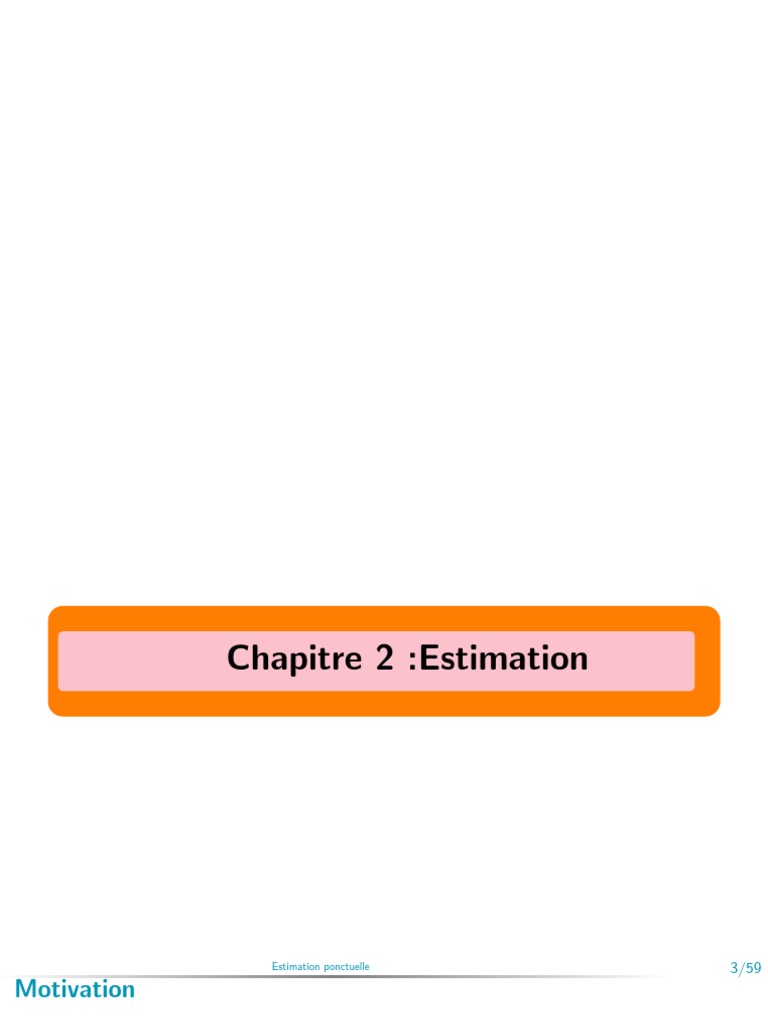 Estimation Ponctuelle des Paramètres | PDF | Estimateur (statistique ...