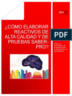 ¿CÓMO ELABORAR REACTIVOS DE ALTA CALIDAD - Taller - 21 - 10 - 2022