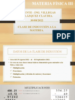 Física III: nociones elementales de multiplicación, división, fracciones y potencias