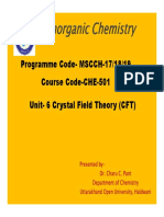 CHE-501 Lecture 4 Crystal Field Theory by Dr. Charu C. Pant