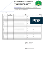 Daftar Hadir Peserta Ujian