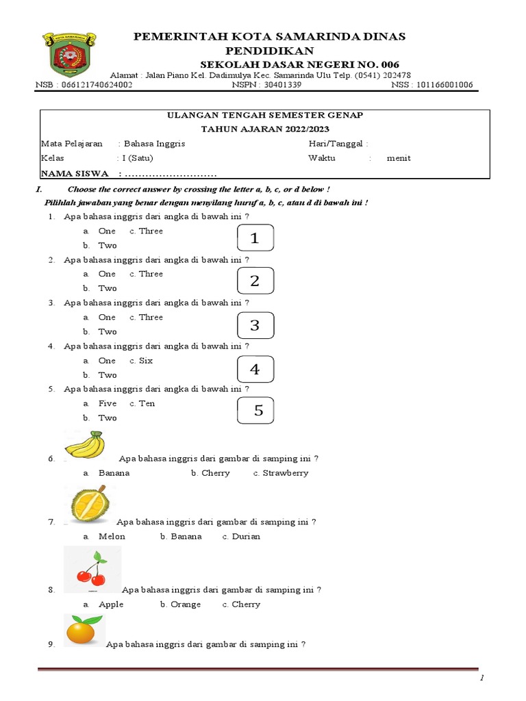Menguasai Materi Semester 2: Panduan Lengkap Download Soal SPDP Kelas 1 UTS