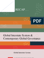 Interstate System & Global Governance