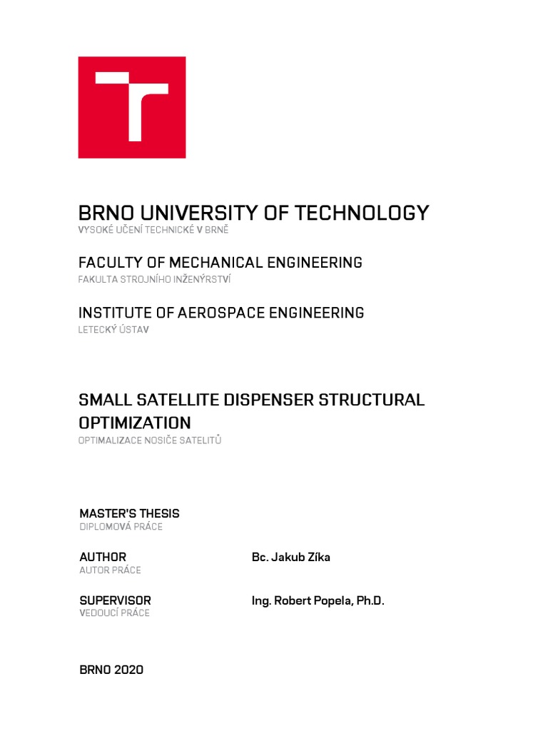Small Satellite Dispenser Structural Optimization | PDF