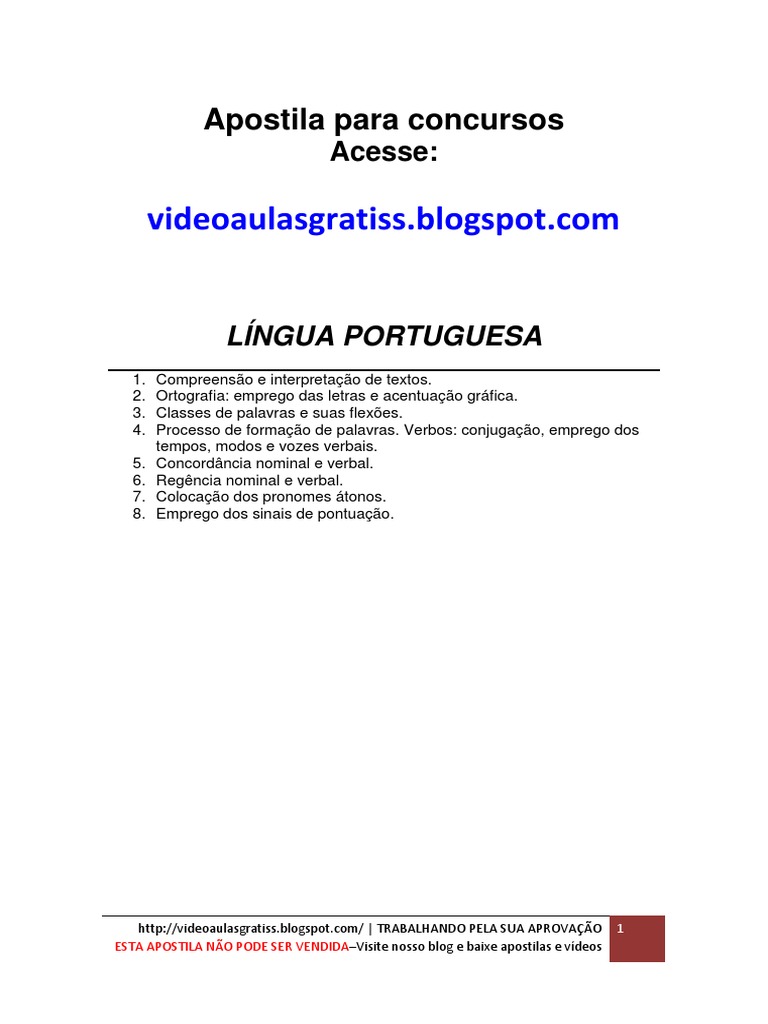 Portugues para Concursos | PDF | Classe gramatical | Pronome