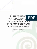 V0. Plan de Uso y Apropiación TIC - Yondó