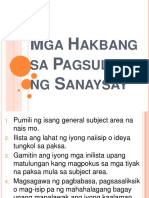 Mga Hakbang Sa Pagsulat NG Sanaysay