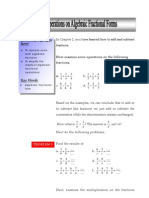 Operations on Algebraics Fractional Forms