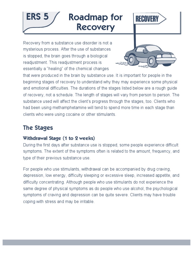 Stages of Recovery Roadmap | PDF | Drug Withdrawal | Anxiety