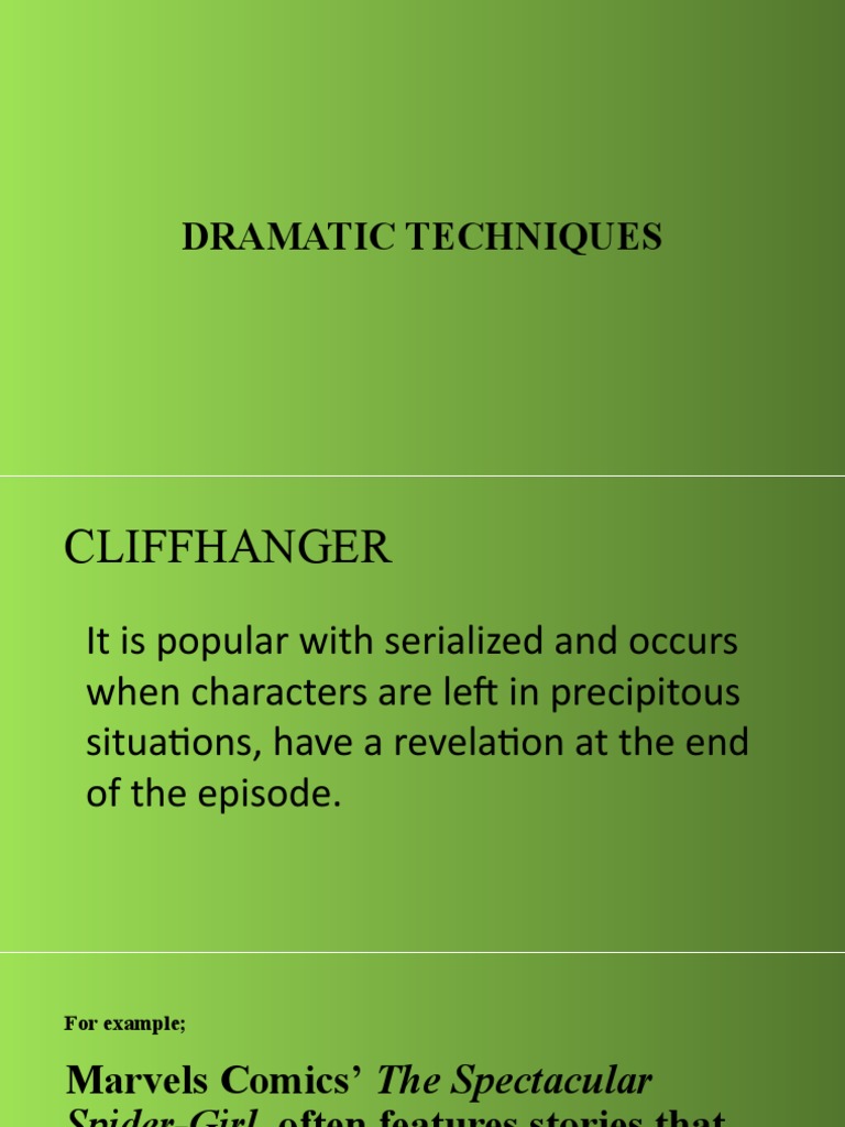 Dramatic techniques pdf narration