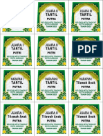 Stiker Piala Lomba Agama New Green Hijau PDF