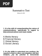 Summative Test - Building and Enhancing