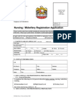 Nursing and Midwifery Registration Application.. Uae