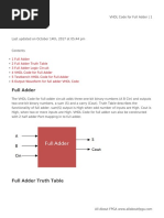 VHDL Code For Full Adder PDF