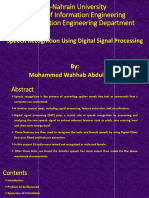 Speech Recognition Using DSP PDF