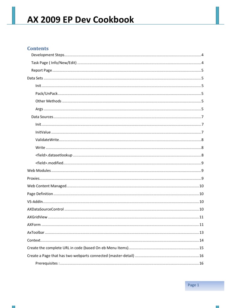 EPD Cookbook Development Guide | PDF
