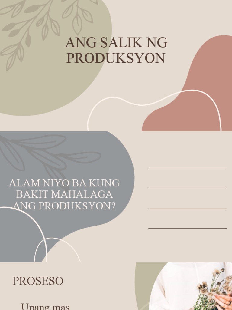 Ang Salik NG Produksyon | PDF