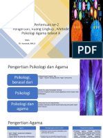 Pertemuan KE 2 Pengertian, Ruang Lingkup, Metode Psikologi Agama