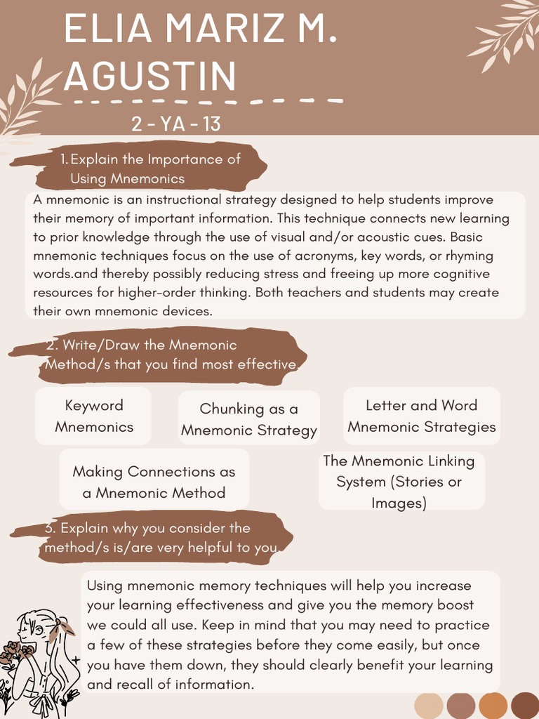 Most Effective Mnemonic Method Used PDF