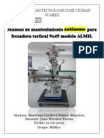 Mantenimiento Autonomo - Fresadora